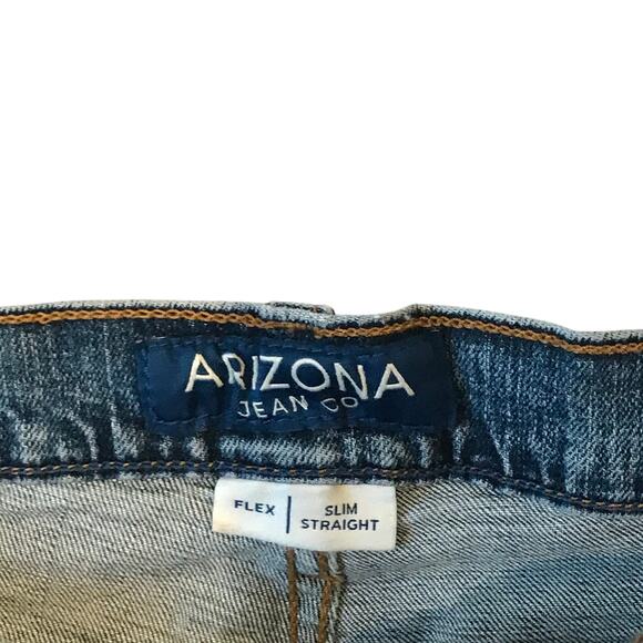 Arizona Jean Flex Slim Straight Jeans Mens 36x30 - Picture 5 of 6